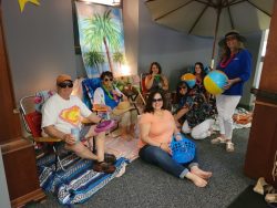 wells river employees dressed for the beach